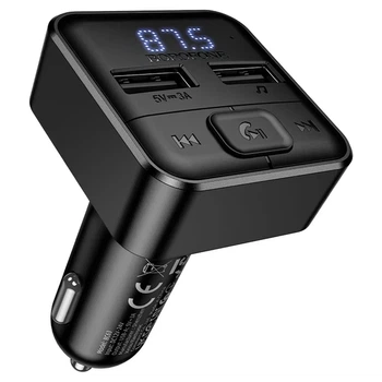 Автомобильный FM-модулятор BOROFONE BC63 Selecto Bluetooth 5.4 с зарядкой 2 x USB-A 15W Max Черный
