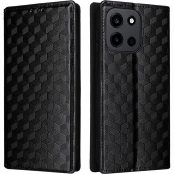 Чехол Deexe Rhombus Book для OnePlus Nord 6 - Black