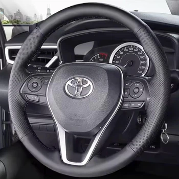 Чохол Обплетення Керма для Toyota Rav-4 / Corolla / Camry 2018-2021 Шкіра (Модельна Викрійка)