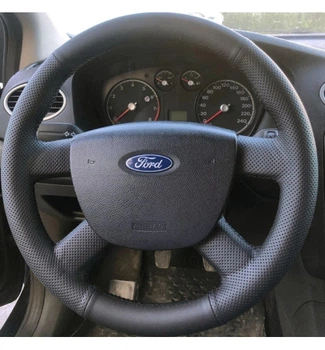 Чохол Обплетення Керма для Ford Focus/Kuga/C-Max/Transit 2005-2011 Шкіра (Модельна Викрійка) №15