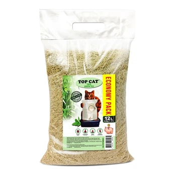 Наповнювач для котячого туалету Economy Pack Top Cat Tofu соєвий Тофу з ароматом Зелений чай 12 л / 5,2 кг, зроблено в Україні UA