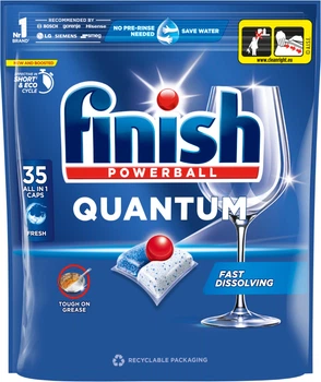 Капсули для посудомийних машин FINISH Quantum All in 1 35 шт (5908252010950/5908252010721)