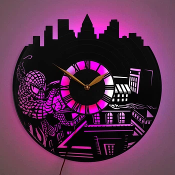 Годинник Spider-Man з LED-підсвіткою, годинник Spiderman, подарунок Spider-Man, лампа Spiderman