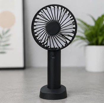 Портативный вентилятор Mini Fan SS-2 Black на аккумуляторе с подставкой для телефона