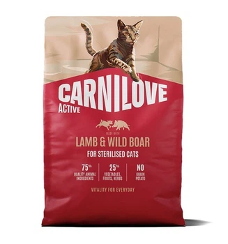 Сухий корм для стерилізованих котів Carnilove Active Cat Lamb & Wild Boar Sterilised ягня і дикий кабан 2 кг