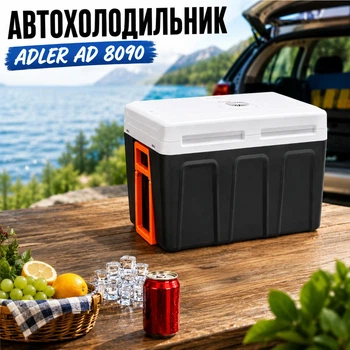 Мощный Автохолодильник Adler AD 8090 40 л с функцией охлаждения и нагрева, Автохолодильник для автомобиля и путешествий