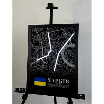 LED постер Харків Вулиці з підсвіткою