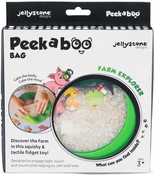 Dysk sensoryczny Jellystone Designs Peekaboo A-Ku-Ku! Farma z figurkami (9343900011518)