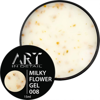 ART Builder Gel Milky Flower №008, 15 мл