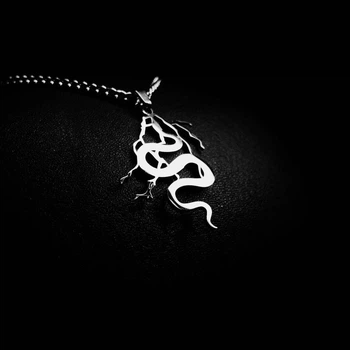 Подвеска кулон на шею со змеей цепочка SNAKE змея от украинского производителя из нержавеющей стали на подарок