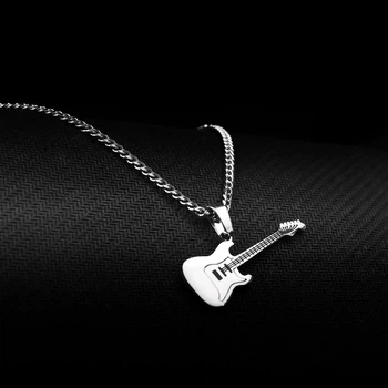 Подвеска кулон на шею гитара цепочка GUITAR от украинского производителя из нержавеющей стали на подарок