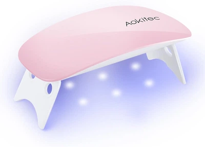 Мини лампа для маникюра Aokitec UV LED 12W , портативная складная лампа для сушки геля и гель-лака от USB
