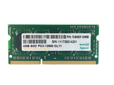 Оперативная память для ноутбука SODIMM Apacer DDR3 4Gb 1600MHz PC3-12800S (75.B93DF.G090B) 14907 Б/У