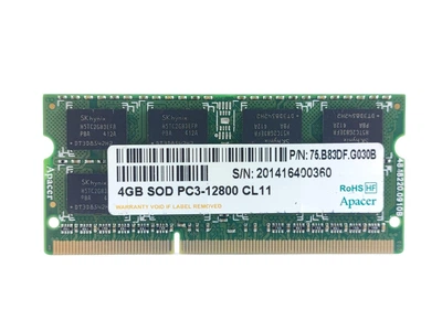 Оперативная память для ноутбука SODIMM Apacer DDR3 4Gb 1600MHz PC3-12800S (75.B83DF.G030B) 14969Б/У