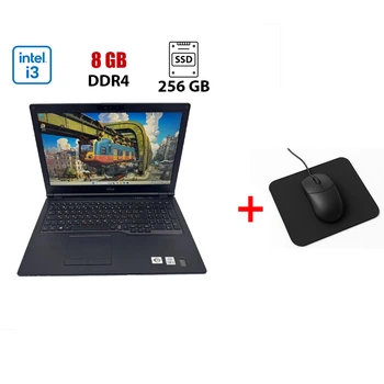 Ноутбук Fujitsu LifeBook E5510 / 15.6" (1920x1080) IPS / Intel Core i3-10110U (2 (4) ядра по 2.1 - 4.1 GHz) / 8 GB DDR4 / 256 GB SSD / Intel UHD Graphics / WebCam б/у + Подарок Мышка и коврик