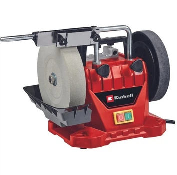 Точило Einhell tc-wg 200, 125Вт, диск влажной заточки 200х32мм, кожаный диск 180х30мм, 110об/мин, 7.33кг 4418008