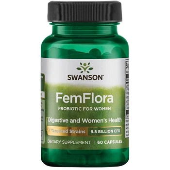 Пробиотики для женщин Swanson (FemFlora Probiotic for Women) 9.8 миллиард КОЕ 60 капсул