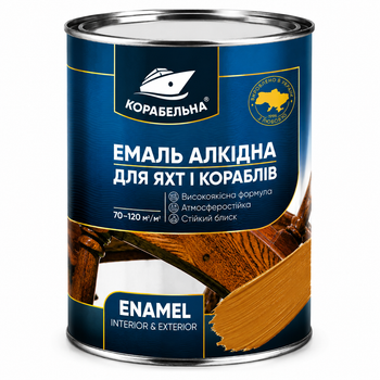 Эмаль алкидная Корабльная ПФ-115 Желто-Коричневая 0,9кг
