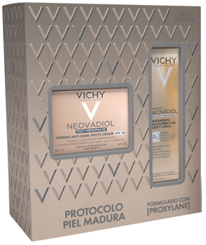 Zestaw do pielęgnacji twarzy Vichy Neovadiol Krem do twarzy przeciwstarzeniowy Spf 50 50 ml + Krem pod oczy i do ust 15 ml (8431567697563)