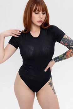 Боді з коротким рукавом TOTALFIT Black Flame 3XL