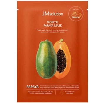 Тканевая маска для лица с экстрактом папаи JMsolution Tropical Papaya Mask 1 шт