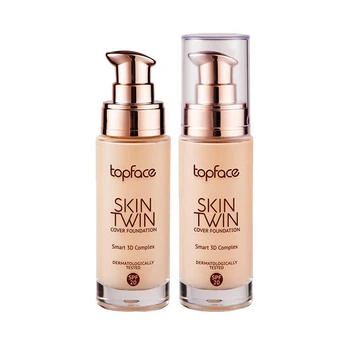 Тональная основа для лица Topface Skin Twin Cover Foundation для стойкого и сатинового тона кожи 001 Ivory Слоновая кость 32 мл