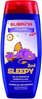 Детский шампунь-гель Subrina Professional Kids Shower Gel & Shampoo Sleepy 2 in 1 с ароматом меда и молока 250 мл