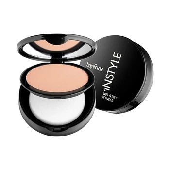 Пудра для лица Topface Instyle Wet & Dry Powder со стойким мягко-матовым финишем 008 Honey Beige Медово-бежевый 10 г