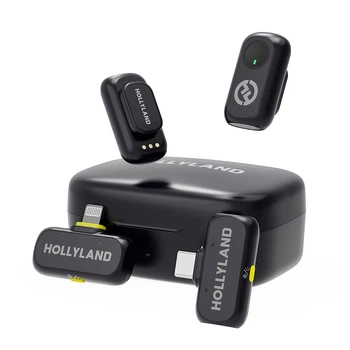 Мікрофонна система Hollyland LARK A1 Combo (Space Gray, with USB-C RX + Lightning RX + Charging Case)