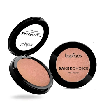 Запеченные румяна Topface Baked Choice Rich Touch с сатиновым финишем 004 Shimmer Peach Персиковый, теплый 5 г