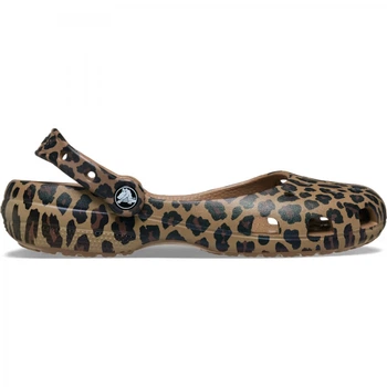 Сабо-балетки Crocs Classic Ballet 38-39 р 24.3-24.8 см Леопардовые 212478 M6/W8 Sepia/Leopard