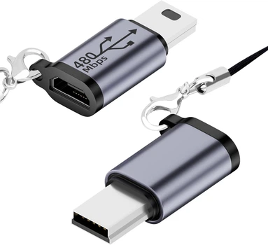 Комплект из 2 адаптеров (разъем Micro USB «мама»-штекер Mini USB «папа») Seminer
