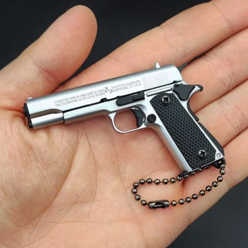 Сувенирный Пистолет COLT 1911 CLASSIC серебряный, разборный брелок из металла 1:3 фиджет