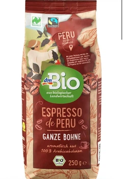 Кава в зернах dmBio Espresso de Peru 250 g