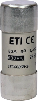 Запобіжник CH22x58 gG 63A 690V ETI (Кратно 10шт.) (2651048)