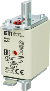 Запобіжник NH-00/gG 125A 500V KOMBI ETI (4182215)