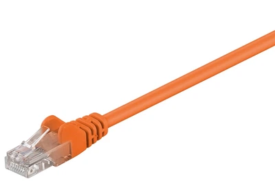 Патч-корд Goobay RJ45 UTP5e 2.0m patch AWG28 D=4.5mm Gold Protect оранжевий(75.09.5227)