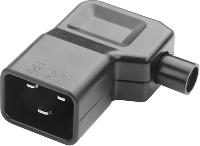 Роз'єм Lucom IEC(C20)-конектор 90° кабельний 3x2.5mm D=1.5mm чорний(62.09.8521)