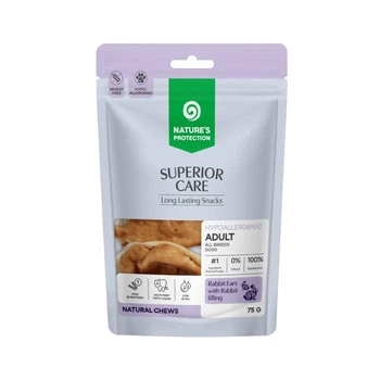 Лакомство для собак кроличьи ушки Nature's Protection Superior Care Rabbit Ears with Rabbit Filling с начинкой из кролика, 75 г (KIKNPSC70542)
