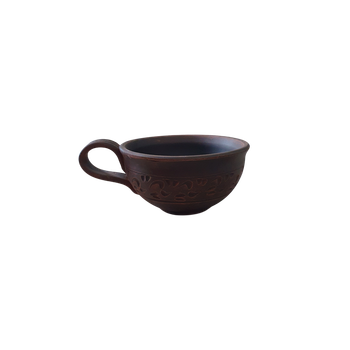 Чашка глиняная 0.2л (резная) KR5169-2
