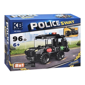 Мини конструктор полицейский Police SWAT джип 96 деталей