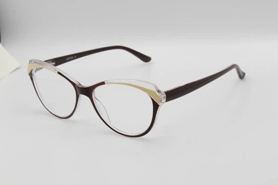Готовые женские очки для коррекции зрения коричневый Vesta 18520 c2 плюс +1.0
