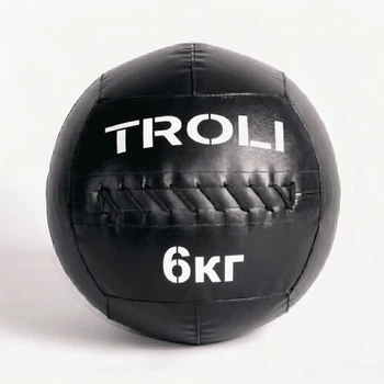 Медбол для Кроссфита Troli Wall Ball Black 6кг