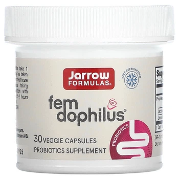 Пробіотик для жінок Jarrow Formulas (Vegan Fem Dophilus) 5 млрд КУО 30 капсул JRW03005