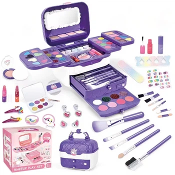 Набор детской косметики и украшений UNICORN 72 in 1 Purple Real Washable Cosmetic