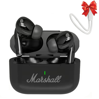 Бездротові Bluetooth-навушники Marshall A7, сенсорні навушники для смартфона Android / iOS + Подарунок Ремінець для кейсу