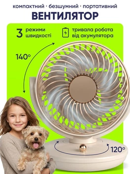 Вентилятор настольный на аккумуляторе мини бесшумный беспроводной USB ручной переносной мини-кондиционер портативный компактный функция поворота вращения охладитель