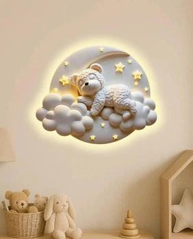 Детский ночник Teddy с теплым белым светом LED 8Вт 33х40 см