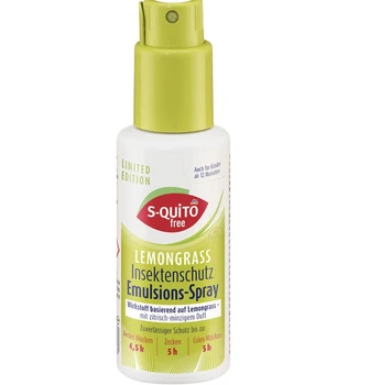 Спрей от насекомых с эмульсией лемонграсса, от 1 года S-QUiTO free Insektenschutzspray lemongrass Emulsion 100 мл