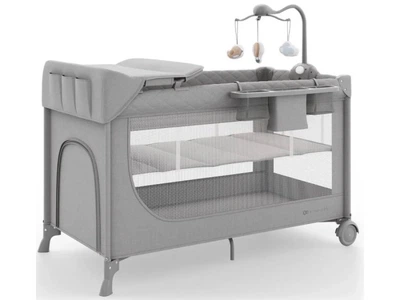 Кровать-манеж с пеленатором Leody Up, Kinderkraft (Grey), 00-00305430 (KCLEODUPGRY00AC)